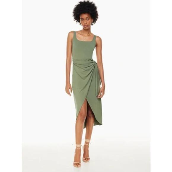 Aritzia Dresses & Skirts - Aritzia Wilfred Saturn Midi Dress Bitter Sage Size 2XL